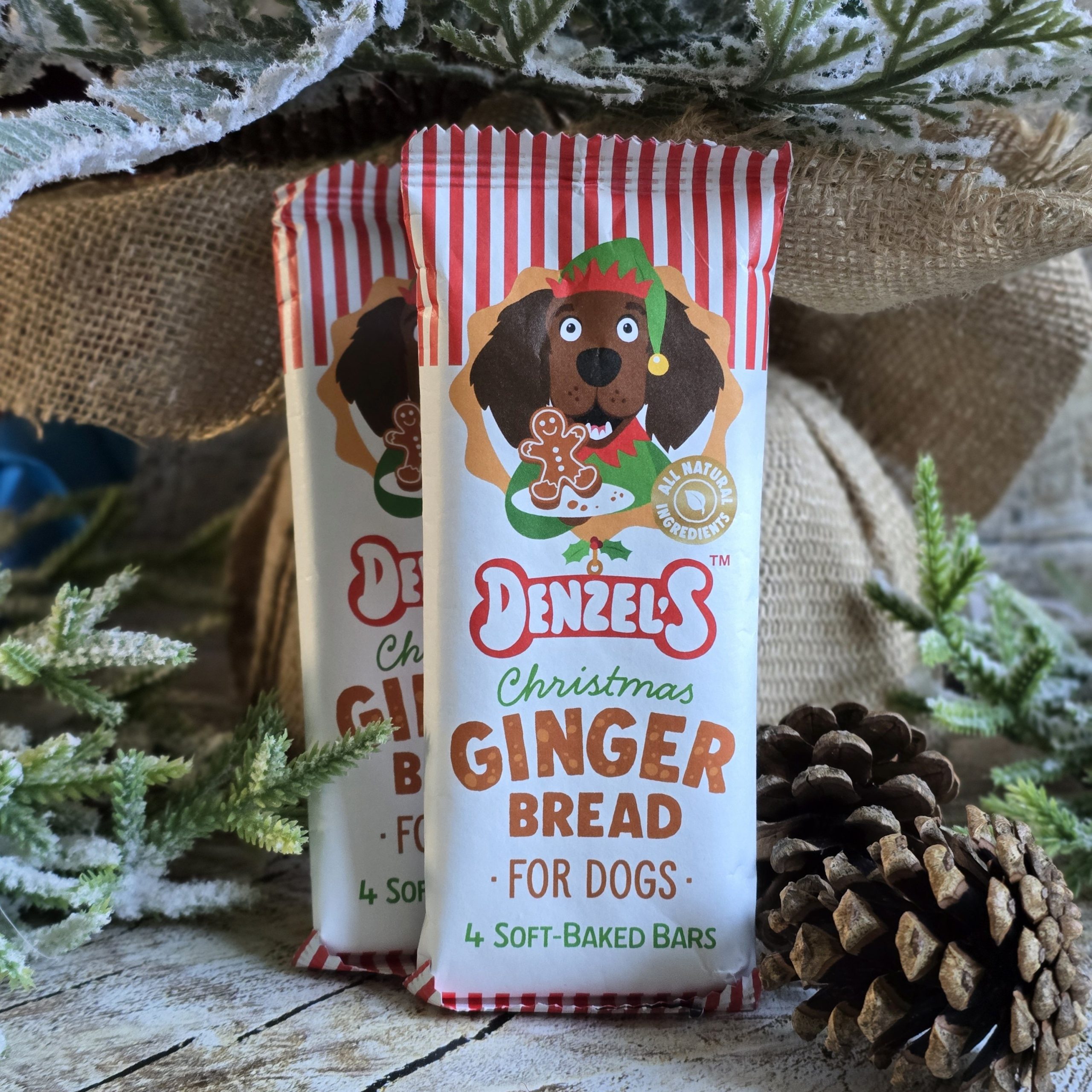 Denzel's Christmas Gingerbread Soft-Baked Dog Chews