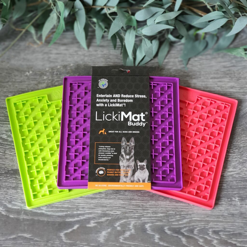 Lickimat Classic Buddy Green Pawprints Natural Pet Products