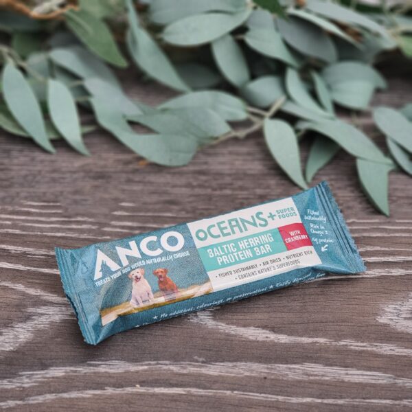 Anco Oceans+ Baltic Herring Protein Bar with Cranberry dog treats