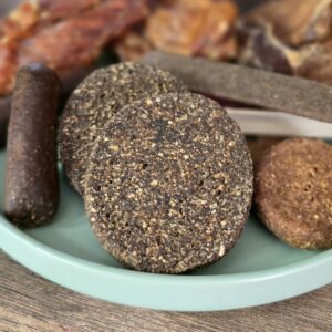 Gourmet beef burgers for dogs