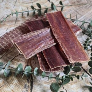 Beef biltong made with beef gullet - natural dog treat
